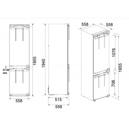 Frigider încorporabil 60 mm FBFN 3122 A-1 Frigider încorporabil 60 mm FBFN 3122 A-1